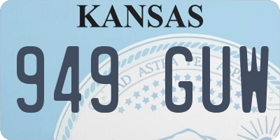 KS license plate 949GUW