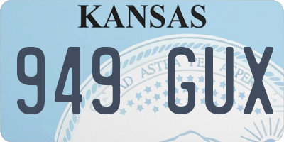 KS license plate 949GUX
