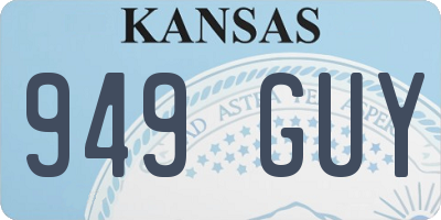 KS license plate 949GUY