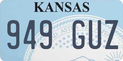 KS license plate 949GUZ