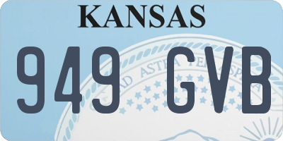 KS license plate 949GVB