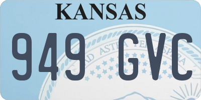 KS license plate 949GVC