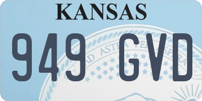 KS license plate 949GVD
