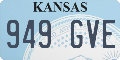 KS license plate 949GVE