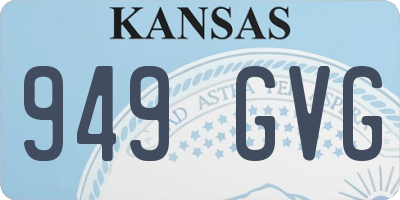 KS license plate 949GVG