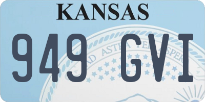 KS license plate 949GVI