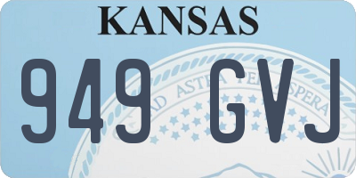 KS license plate 949GVJ