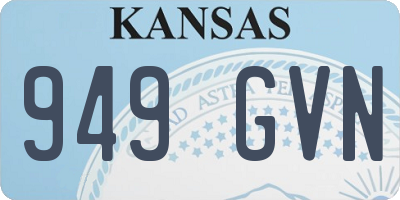 KS license plate 949GVN