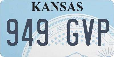KS license plate 949GVP