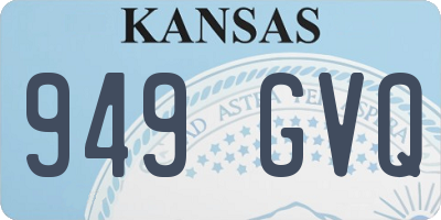 KS license plate 949GVQ