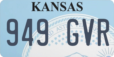 KS license plate 949GVR