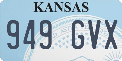 KS license plate 949GVX