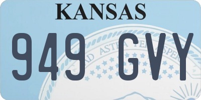 KS license plate 949GVY