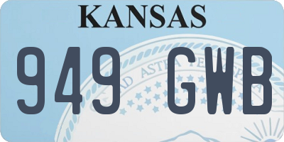 KS license plate 949GWB