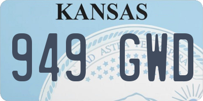 KS license plate 949GWD