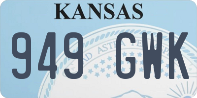 KS license plate 949GWK