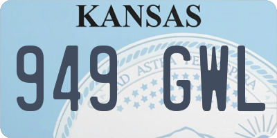 KS license plate 949GWL