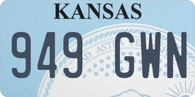 KS license plate 949GWN