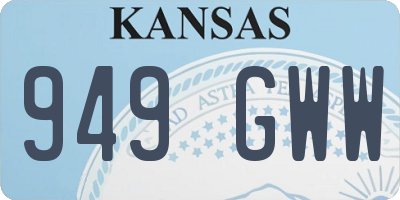 KS license plate 949GWW