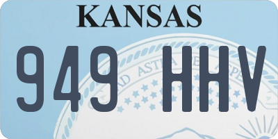 KS license plate 949HHV