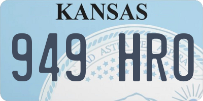 KS license plate 949HRO
