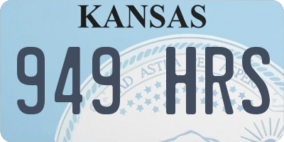 KS license plate 949HRS