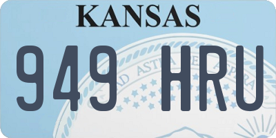 KS license plate 949HRU