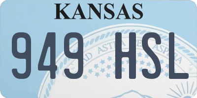KS license plate 949HSL
