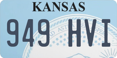 KS license plate 949HVI