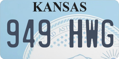 KS license plate 949HWG