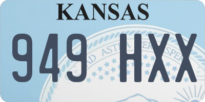KS license plate 949HXX