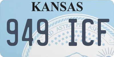 KS license plate 949ICF
