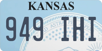 KS license plate 949IHI