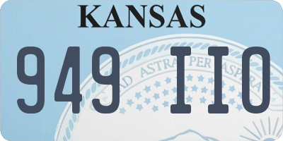 KS license plate 949IIO