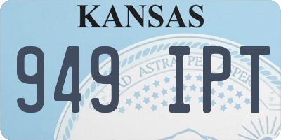 KS license plate 949IPT