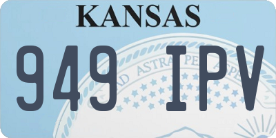 KS license plate 949IPV