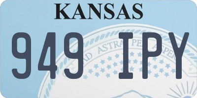 KS license plate 949IPY
