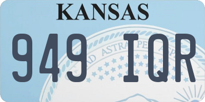KS license plate 949IQR