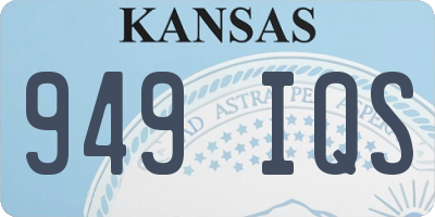 KS license plate 949IQS