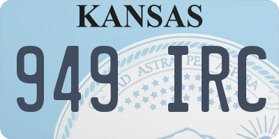 KS license plate 949IRC