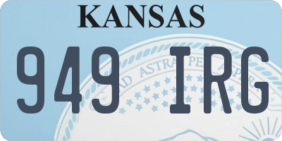 KS license plate 949IRG