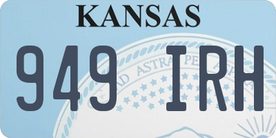 KS license plate 949IRH