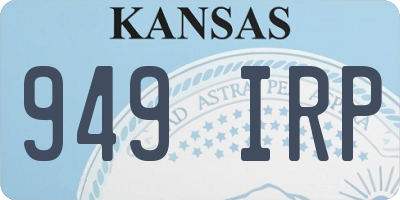 KS license plate 949IRP