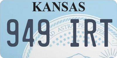KS license plate 949IRT