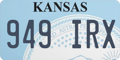 KS license plate 949IRX
