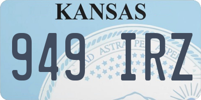 KS license plate 949IRZ