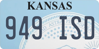 KS license plate 949ISD
