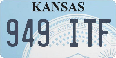KS license plate 949ITF