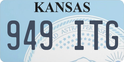KS license plate 949ITG