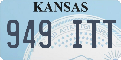 KS license plate 949ITT